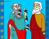 Coloring page Socrates and Plato painted byinfinity24