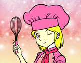 Coloring page Girl-chef painted byAlyssa_29