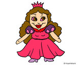 Coloring page Little princess painted byeden