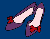 Coloring page Shoes with bows painted byprincesswe