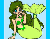 Coloring page Mermaid 1 painted byadricasa