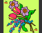 Coloring page Bunch of flowers painted byyhan22