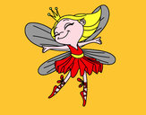 Coloring page Fairy with wings painted byems76