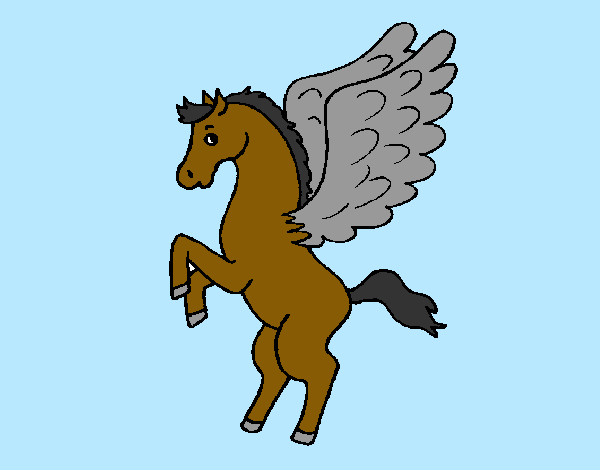 Pegasus on hind legs
