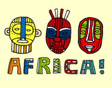 Coloring page African tribes painted byRoniPoet
