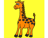 Coloring page Giraffe 5 painted bycherrywolf
