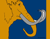 Coloring page Mammoth painted bycherrywolf