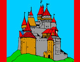 Coloring page Medieval castle painted byJDWR