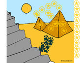 Coloring page Pyramids painted byJDWR