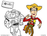 Coloring page Buzz and Woody painted byjustin