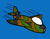 Coloring page Camouflage Airplane painted byVati