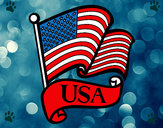 Coloring page U.S. Flag painted byBirdie
