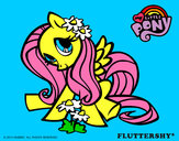 Coloring page Fluttershy painted byrainbow