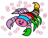 Coloring page Happy Scorpio painted byCarmen