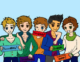 Coloring page The guys of One Direction painted bymadddddddi