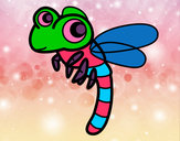 Coloring page Dragonfly flying painted byeden