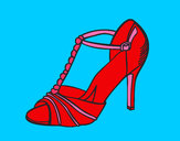Coloring page Party shoe painted byeden