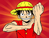 Coloring page Monkey D. Luffy painted bySebastian