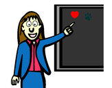 Coloring page Teacher II painted byBecka