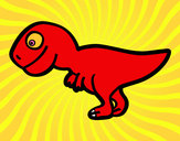Coloring page Young Tyrannosaurus rex painted byrosie