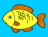 Coloring page Fish to eat painted bypakhi