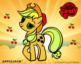 Coloring page Applejack painted byteapot