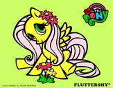 Coloring page Fluttershy painted byGreshter