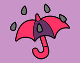 Coloring page Open umbrella painted bybella