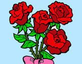 Coloring page Bunch of roses painted byBigricxi