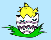 Coloring page Chick in the shell painted byBigricxi