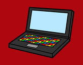 Coloring page Computer laptop painted byrainbow