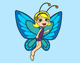 Coloring page Happy butterfly fairy painted byBigricxi