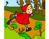 Coloring page Little red riding hood 6 painted byBigricxi