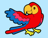 Coloring page Parrot with wideout painted byBigricxi