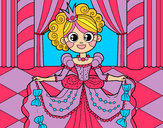 Coloring page Princess at the dance painted byrainbow