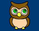 Coloring page Young Owl painted byBigricxi