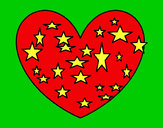 Coloring page Starry heart painted bywilberrene