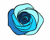 Coloring page Rose flower painted bynerdybird
