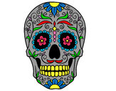 Coloring page Mexican skull painted bymade12