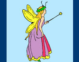 Coloring page Fairy with long hair painted bymade12