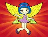 Coloring page Flying fairy painted bymade12