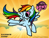 Coloring page Rainbow Dash painted byK-BRONY