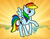 Coloring page Rainbowdash painted byK-BRONY
