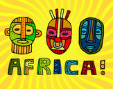 Coloring page African tribes painted byShebear