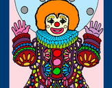 Coloring page Clown dressed up painted byShebear