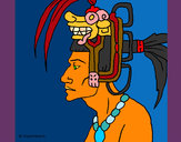 Coloring page Tribal chief painted byShebear