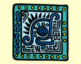 Coloring page Maya symbol painted bymaja5