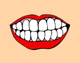 Coloring page Mouth and teeth painted bymaja5