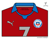 Coloring page Chile World Cup 2014 t-shirt painted byStriker