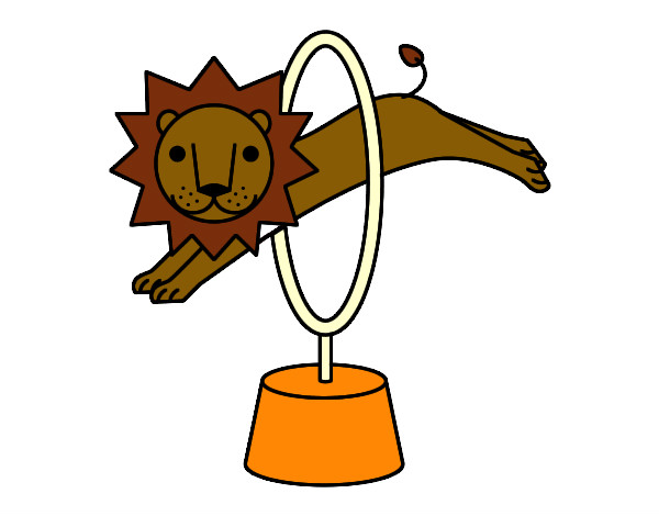Lion jumping